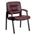 LeatherSoft Executive Side Reception Chair with Powder Coated Frame