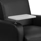 Black |#| Black LeatherSoft Guest Chair with Tablet Arm, Chrome Legs and Cup Holder