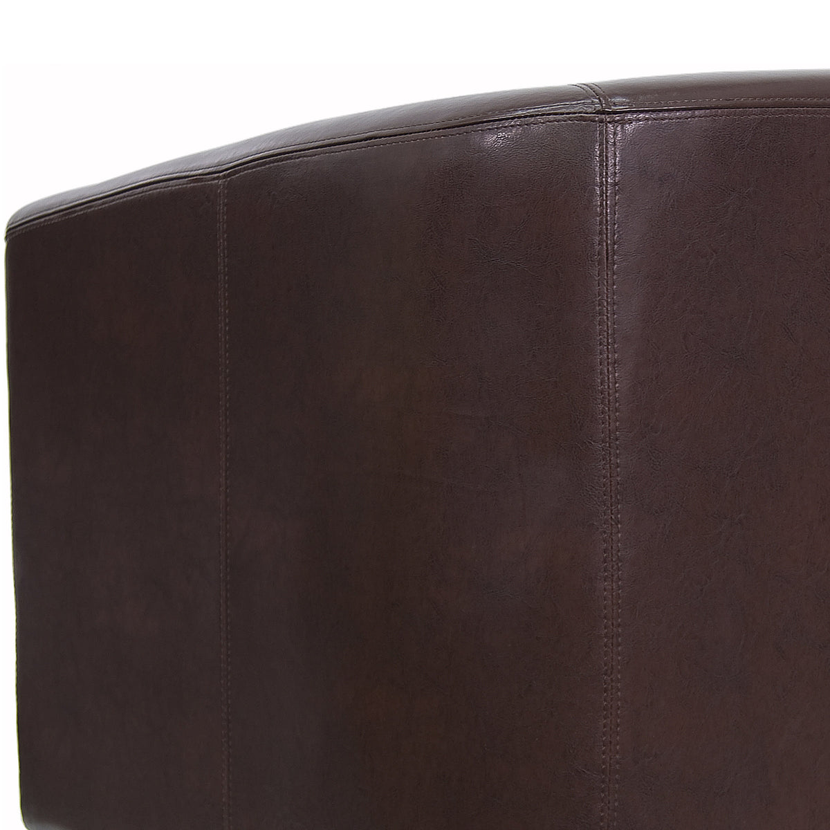 Brown |#| Brown LeatherSoft Lounge Chair with Sloping Arms - Reception and Guest Seating