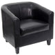 Black |#| Black LeatherSoft Lounge Chair with Sloping Arms - Reception and Guest Seating