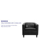 Black |#| Black LeatherSoft Lounge Chair with Sloping Arms - Reception and Guest Seating