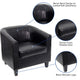 Black |#| Black LeatherSoft Lounge Chair with Sloping Arms - Reception and Guest Seating