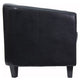 Black |#| Black LeatherSoft Lounge Chair with Sloping Arms - Reception and Guest Seating