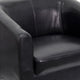 Black |#| Black LeatherSoft Lounge Chair with Sloping Arms - Reception and Guest Seating