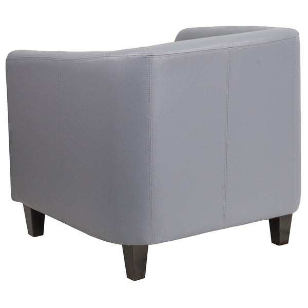 Gray |#| Gray LeatherSoft Lounge Chair - Reception &Home Office Furniture - Guest Chair