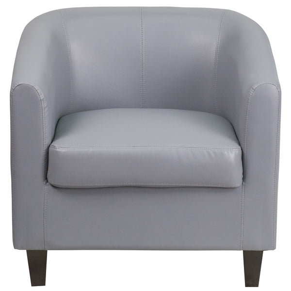 Gray |#| Gray LeatherSoft Lounge Chair - Reception &Home Office Furniture - Guest Chair