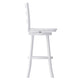 White Wash |#| Commercial Wooden Swivel Bar Height Stool in Antique White Wash