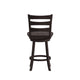 Gray Wash Walnut |#| Commercial Wooden Swivel Counter Height Stool in Gray Wash Walnut