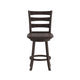 Gray Wash Walnut |#| Commercial Wooden Swivel Counter Height Stool in Gray Wash Walnut