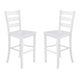 White Wash |#| Commercial Grade Wooden Bar Height Stool in Antique White Wash, Set of 2