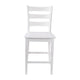 White Wash |#| Commercial Grade Wooden Counter Height Stool in Antique White Wash, Set of 2