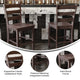 Gray Wash Walnut |#| Commercial Grade Wooden Counter Height Stool in Gray Wash, Set of 2 Walnut