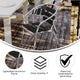 Black |#| Commercial Metal Indoor-Outdoor Stack Chair-Black Triple Slat Faux Teak Back