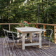 Black |#| Commercial Metal Indoor-Outdoor Stack Chair-Black Triple Slat Faux Teak Back