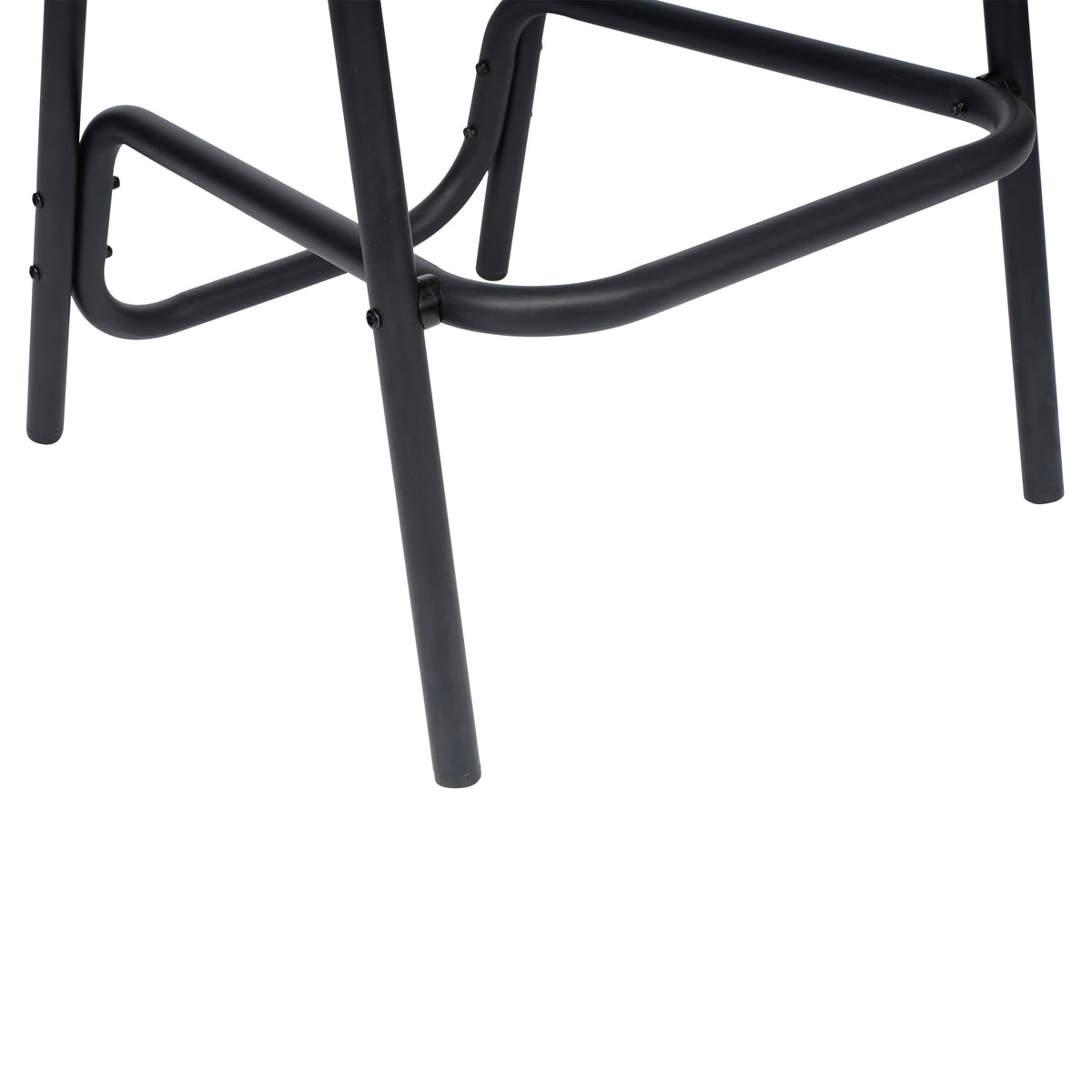 Gray |#| Commercial Indoor-Outdoor Rattan Restaurant Barstool Black Frame-Gray