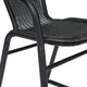 Black |#| Commercial Indoor-Outdoor Rattan Restaurant Barstool Black Frame-Black