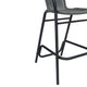 Gray |#| Commercial Indoor-Outdoor Rattan Restaurant Barstool Black Frame-Gray