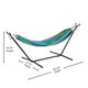 Blue Multi |#| 2 Person Cotton Hammock with All-Weather Heavy Duty Stand-Blue Multicolor