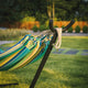 Blue Multi |#| 2 Person Cotton Hammock with All-Weather Heavy Duty Stand-Blue Multicolor