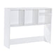 White |#| Space-Saving Desktop Bookshelf Storage Organizer with Assorted Cubbies in White