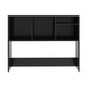 Black |#| Space-Saving Desktop Bookshelf Storage Organizer with Assorted Cubbies in Black