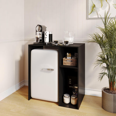Lotus Mini Fridge Bookshelf Storage Station Organizer with Cubbies - View 2
