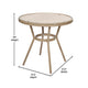 Natural & White Rattan/Light Natural Frame |#| Indoor/Outdoor Commercial Bistro Set with Table and Two Chairs in Nat/Wht