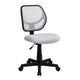 White |#| Low Back White Transparent Mesh Back Adjustable Height Swivel Task Office Chair