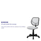 White |#| Low Back White Transparent Mesh Back Adjustable Height Swivel Task Office Chair