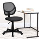 Gray |#| Low Back Gray Transparent Mesh Swivel Task Office Chair with Curved Square Back