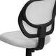 White |#| Low Back White Transparent Mesh Back Adjustable Height Swivel Task Office Chair