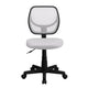 White |#| Low Back White Transparent Mesh Back Adjustable Height Swivel Task Office Chair