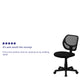 Black |#| Low Back Black Mesh Swivel Task Office Chair with Curved Square Back