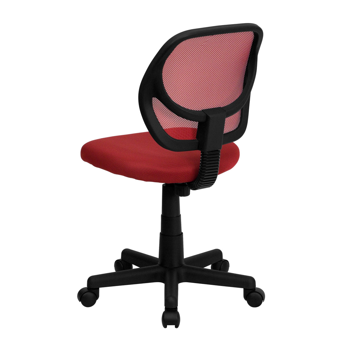 Red |#| Low Back Red Transparent Mesh Back Adjustable Height Swivel Task Office Chair