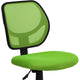 Green |#| Low Back Green Transparent Mesh Back Adjustable Height Swivel Task Office Chair