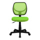Green |#| Low Back Green Transparent Mesh Back Adjustable Height Swivel Task Office Chair