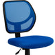 Blue |#| Low Back Blue Transparent Mesh Back Adjustable Height Swivel Task Office Chair