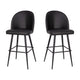 Black LeatherSoft |#| Commercial Grade 30inch Armless Barstool with Contoured Back in Black LeatherSoft