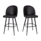 Black LeatherSoft |#| Commercial Grade 30inch Armless Barstool with Contoured Back in Black LeatherSoft