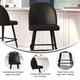 Black LeatherSoft |#| Commercial Grade 30inch Armless Barstool with Contoured Back in Black LeatherSoft