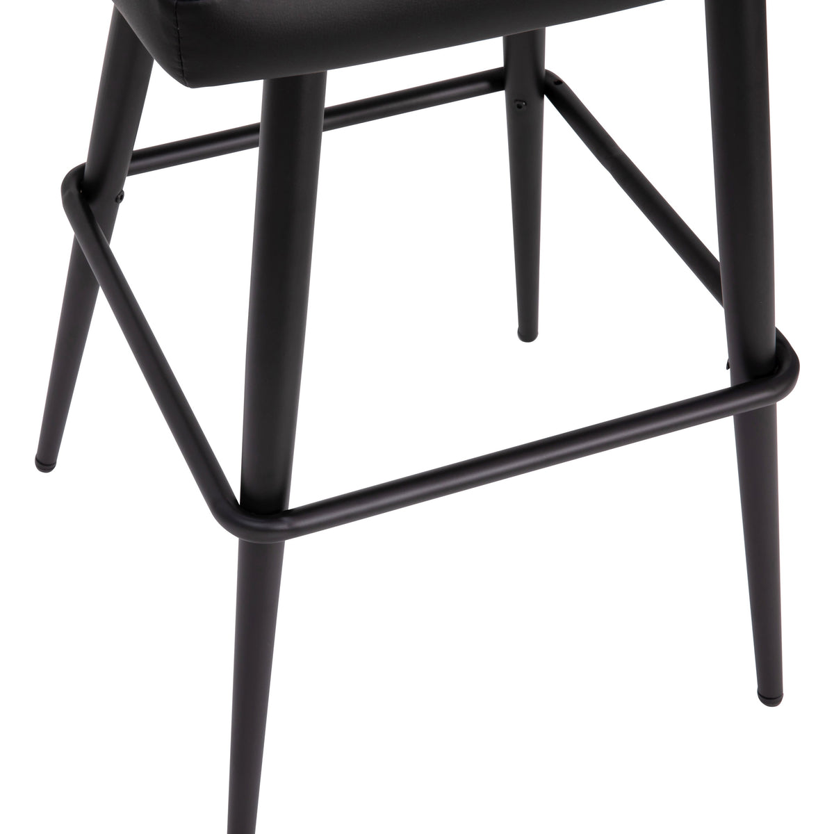 Black LeatherSoft |#| Commercial Grade 30inch Armless Barstool with Contoured Back in Black LeatherSoft