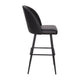 Black LeatherSoft |#| Commercial Grade 30inch Armless Barstool with Contoured Back in Black LeatherSoft