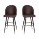 Brown LeatherSoft |#| Commercial Grade 30inch Armless Barstool with Contoured Back in Brown LeatherSoft