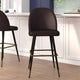 Brown LeatherSoft |#| Commercial Grade 30inch Armless Barstool with Contoured Back in Brown LeatherSoft