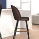 Brown LeatherSoft |#| Commercial Grade 30inch Armless Barstool with Contoured Back in Brown LeatherSoft