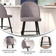 Gray Faux Linen |#| Commercial Grade 30inch Armless Barstool with Contoured Back in Gray Faux Linen