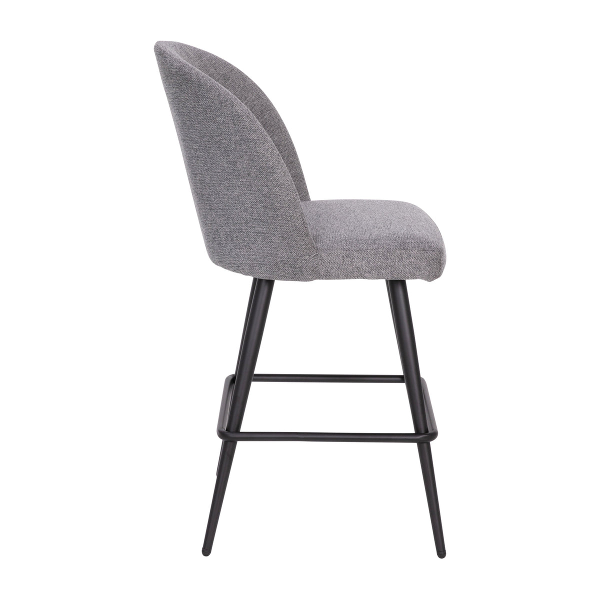 Gray Faux Linen |#| Commercial Grade 26inch Armless Stools with Contoured Backs in Gray Faux Linen