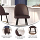 Brown LeatherSoft |#| Commercial Grade 26inch Armless Stools with Contoured Backs in Brown LeatherSoft