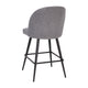 Gray Faux Linen |#| Commercial Grade 26inch Armless Stools with Contoured Backs in Gray Faux Linen