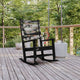 Black |#| Classic Commercial Grade Outdoor All-Weather HDPE Rocking Chair in Black
